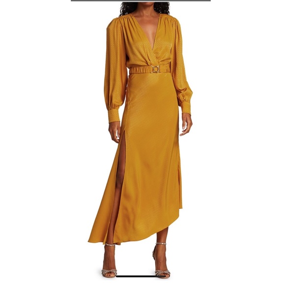 Ronny Kobo Estelle Faux-Wrap Midi Dress - Picture 6 of 13